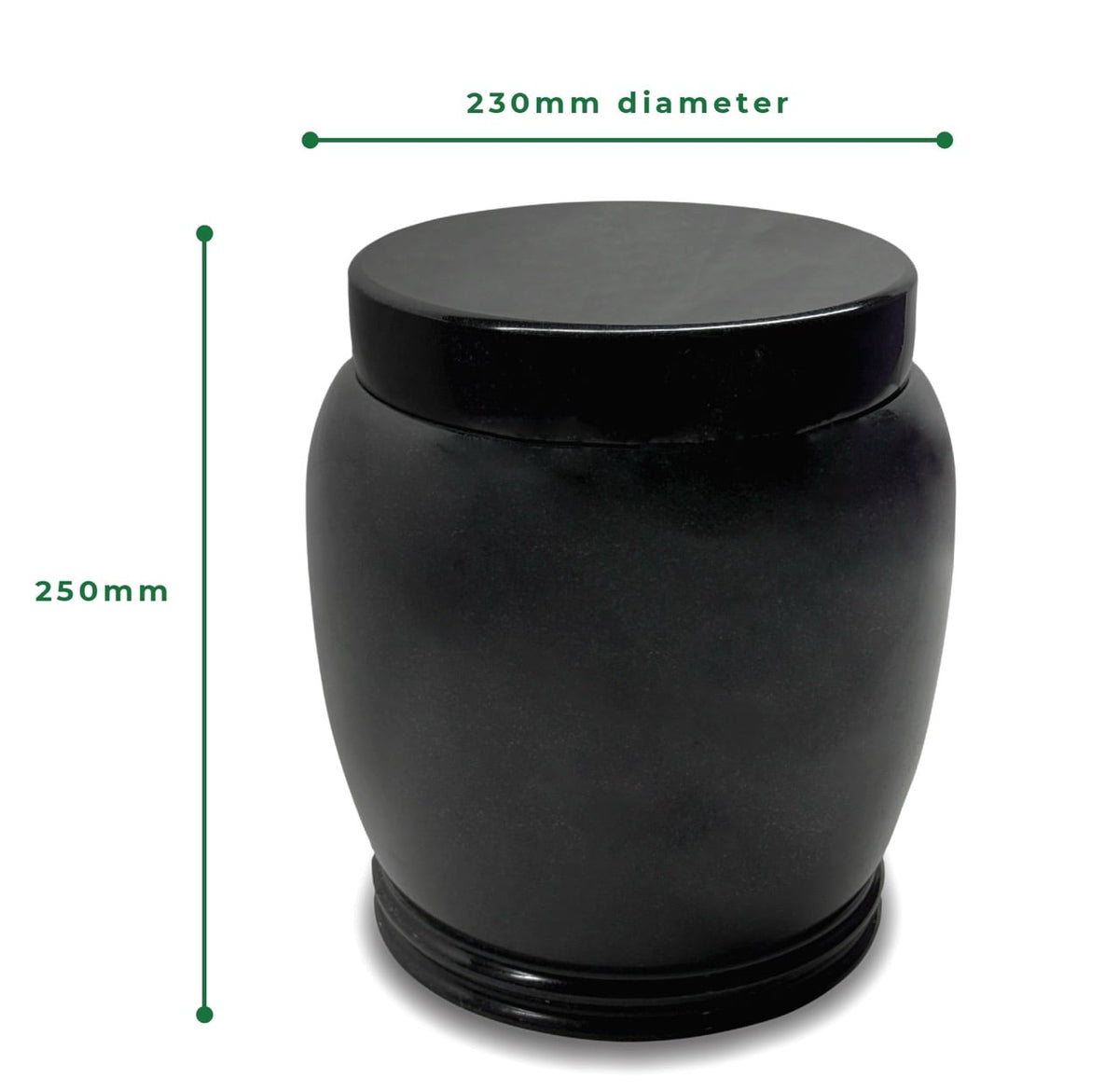 Black Granite Urn (壇型黑花崗素麵骨灰罈)