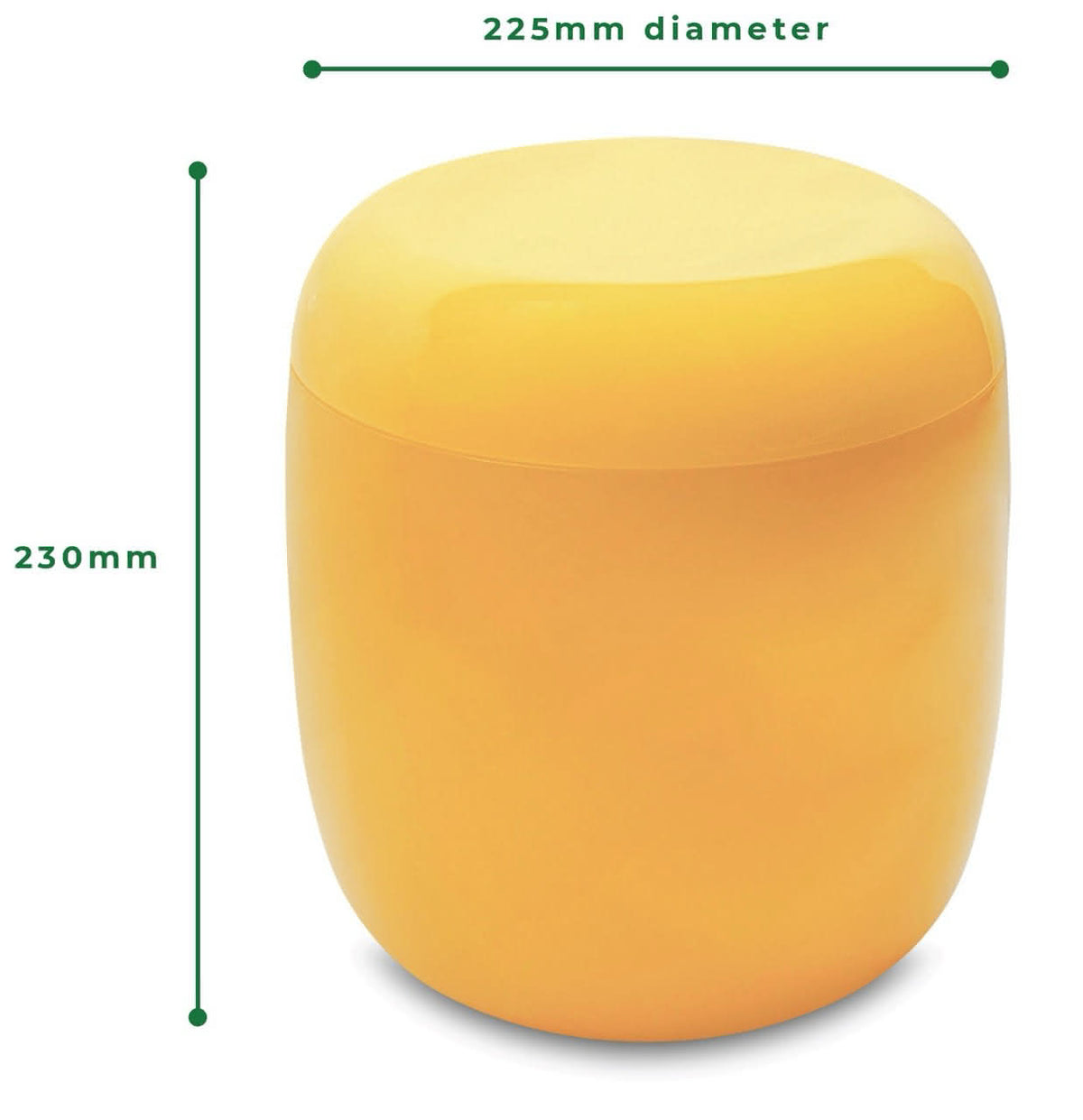 Yellow Liuli Glass Urn (冬瓜型淺黃素面琉璃骨灰罈)