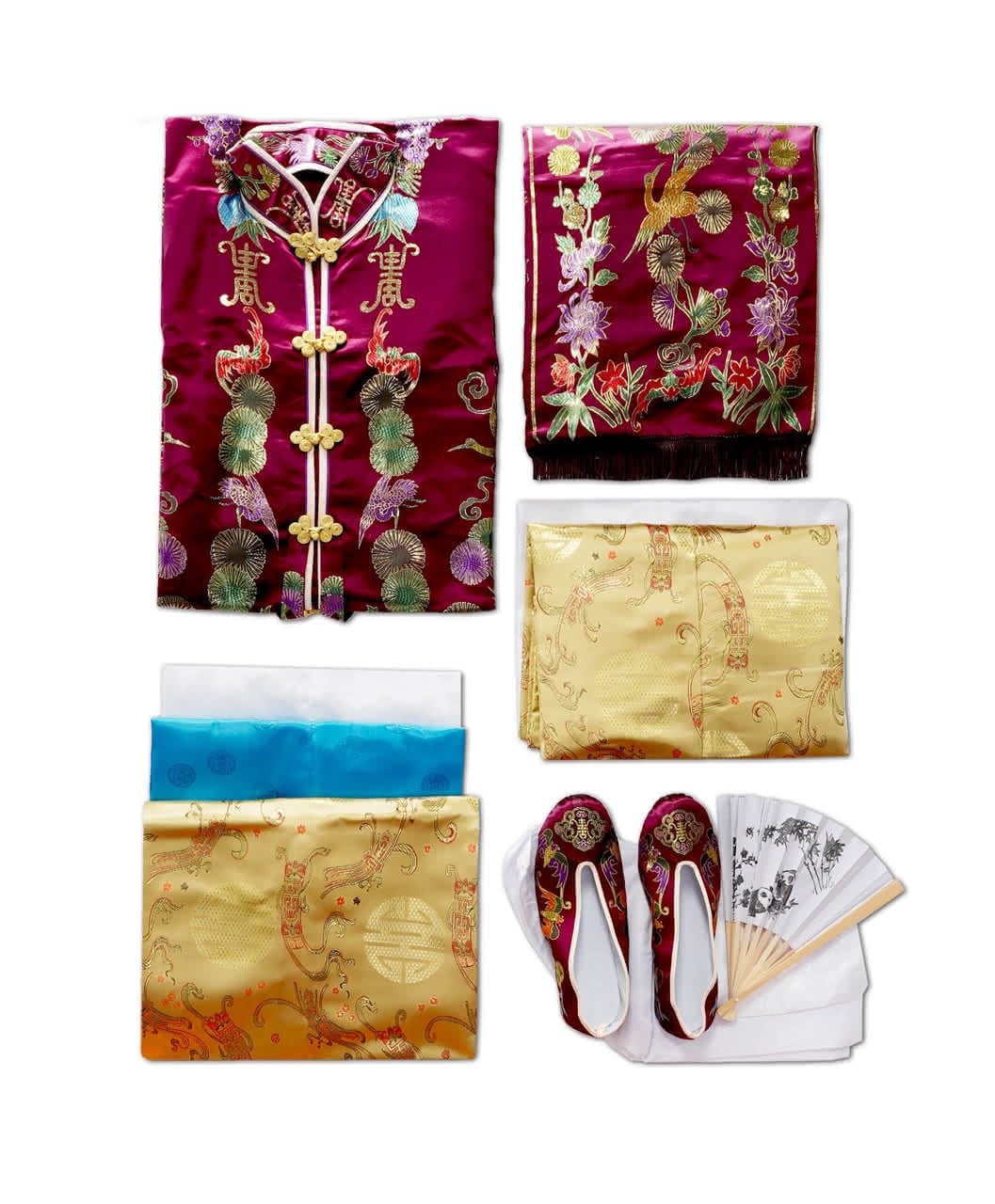 Female Burial Clothing - Black, Burgundy or Brown (女壽衣/黑色/棗紅/咖啡色)