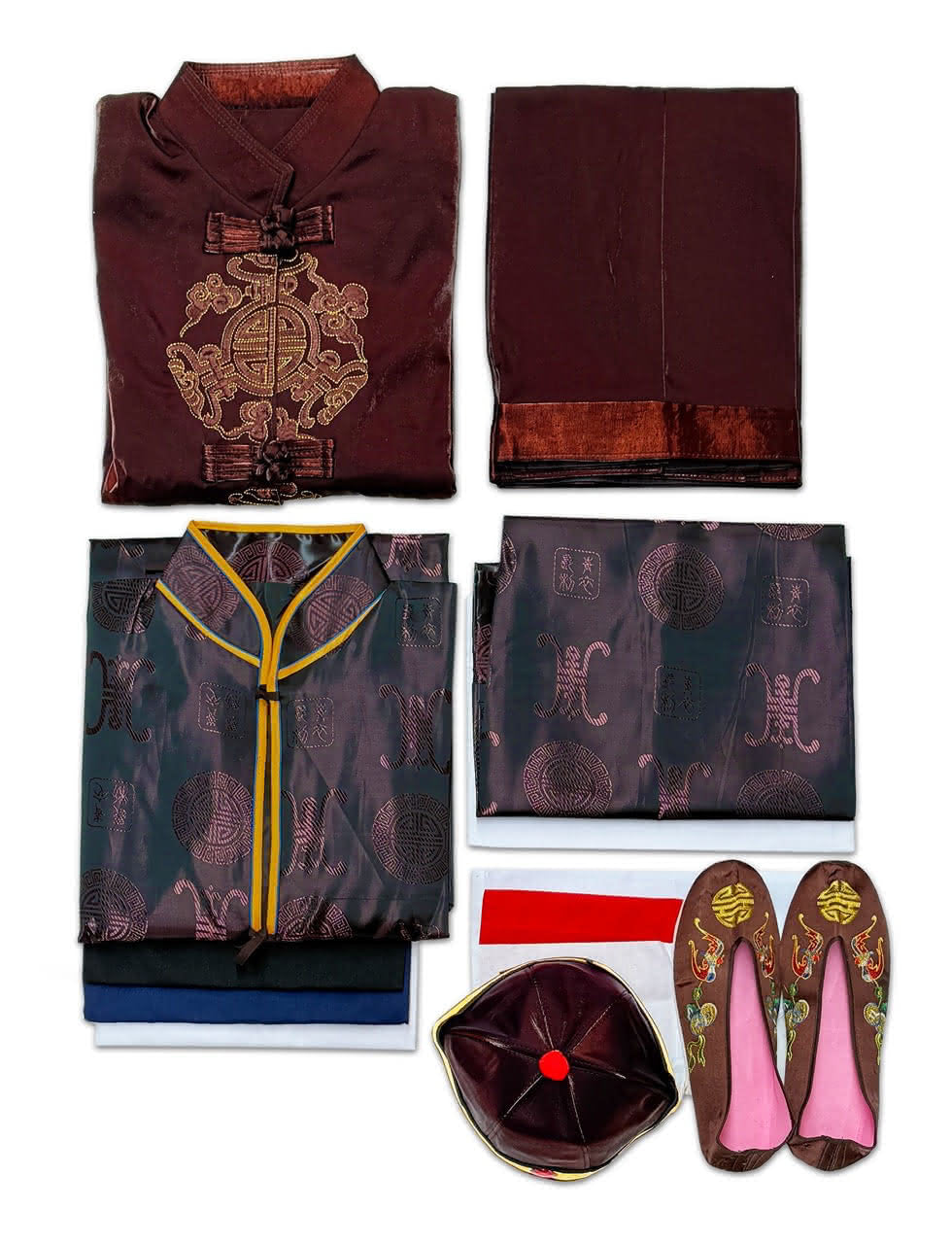 Luxury Male Burial Clothing (男裝金䤼福壽壽衣套裝)