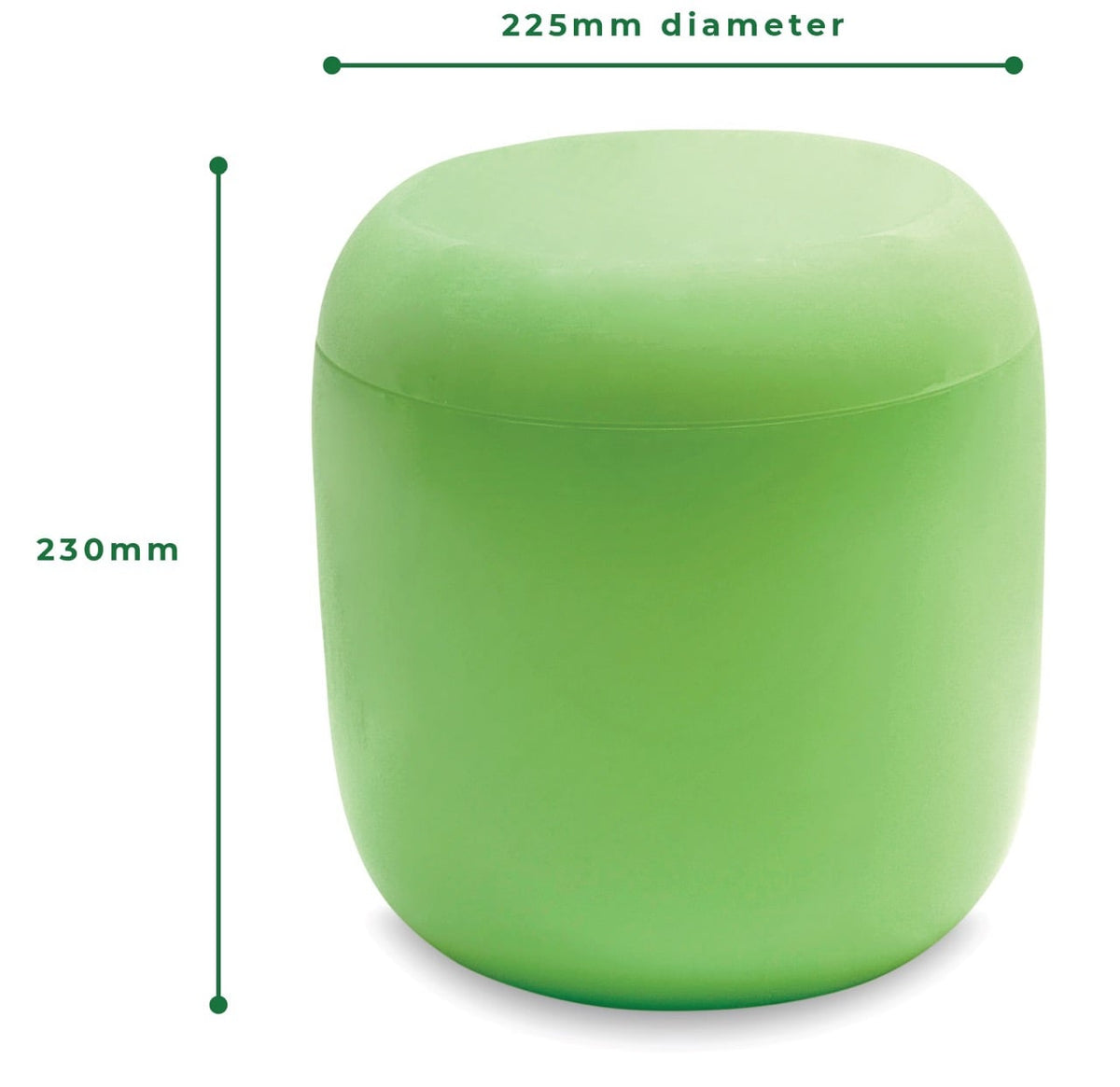 Green Marble Liuli Glass Urn (冬瓜型青玉素麵琉璃骨灰罈)
