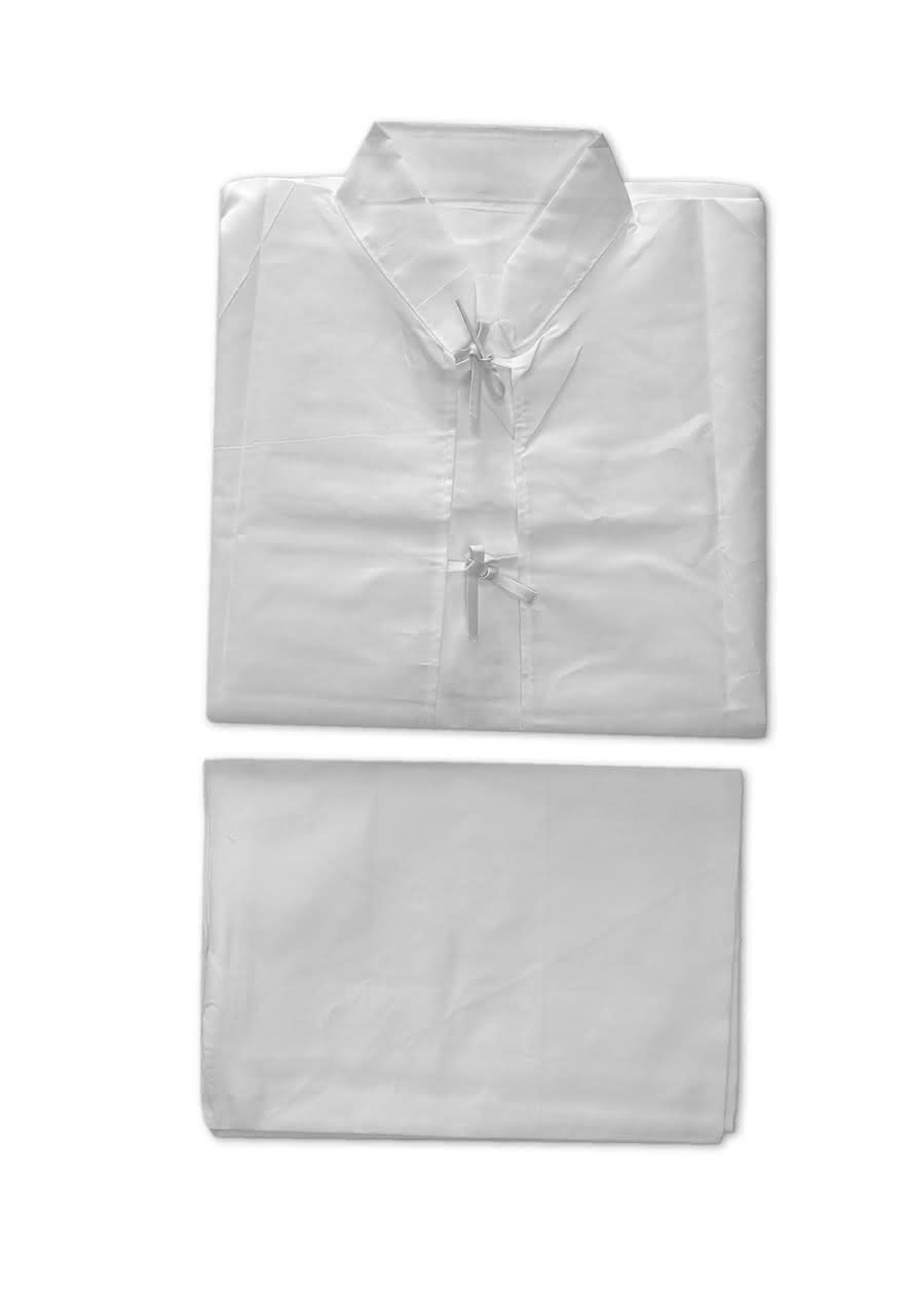 Funeral Clothing Underlayer White Chinese Print - (白暗花內衣)