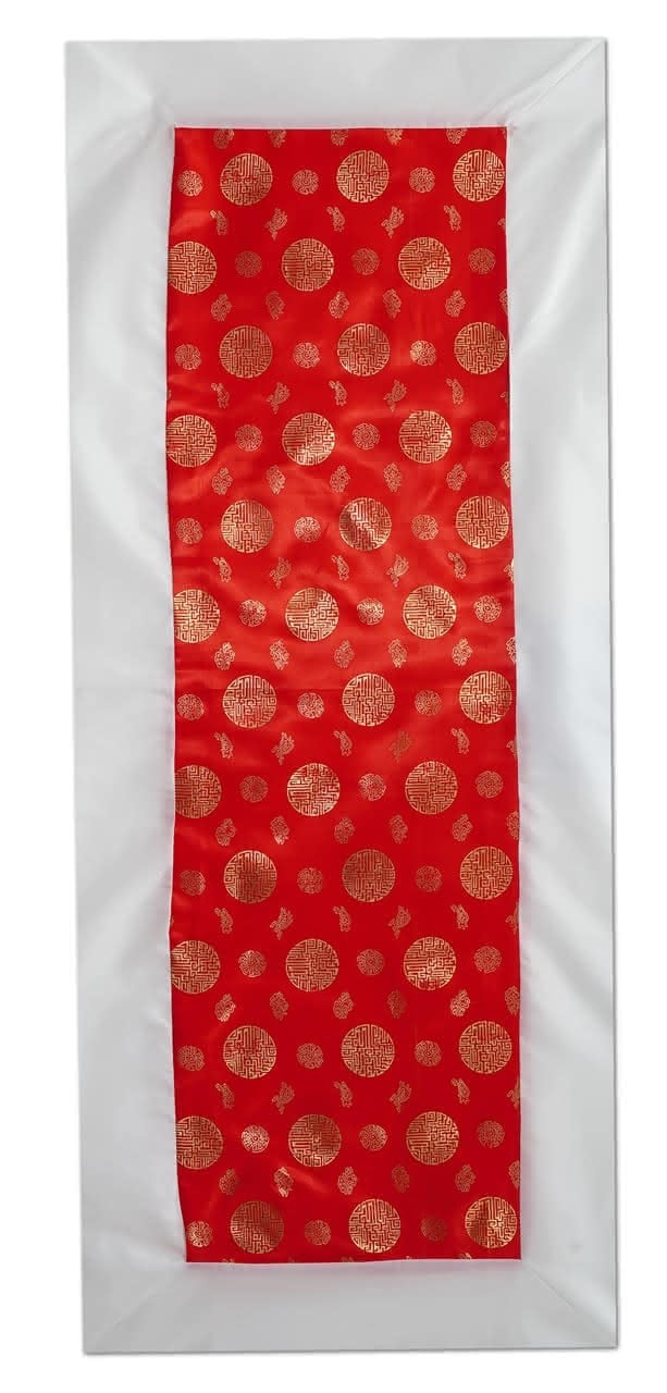 Traditional Offspring Blanket (彩色花綢薄子孫被)